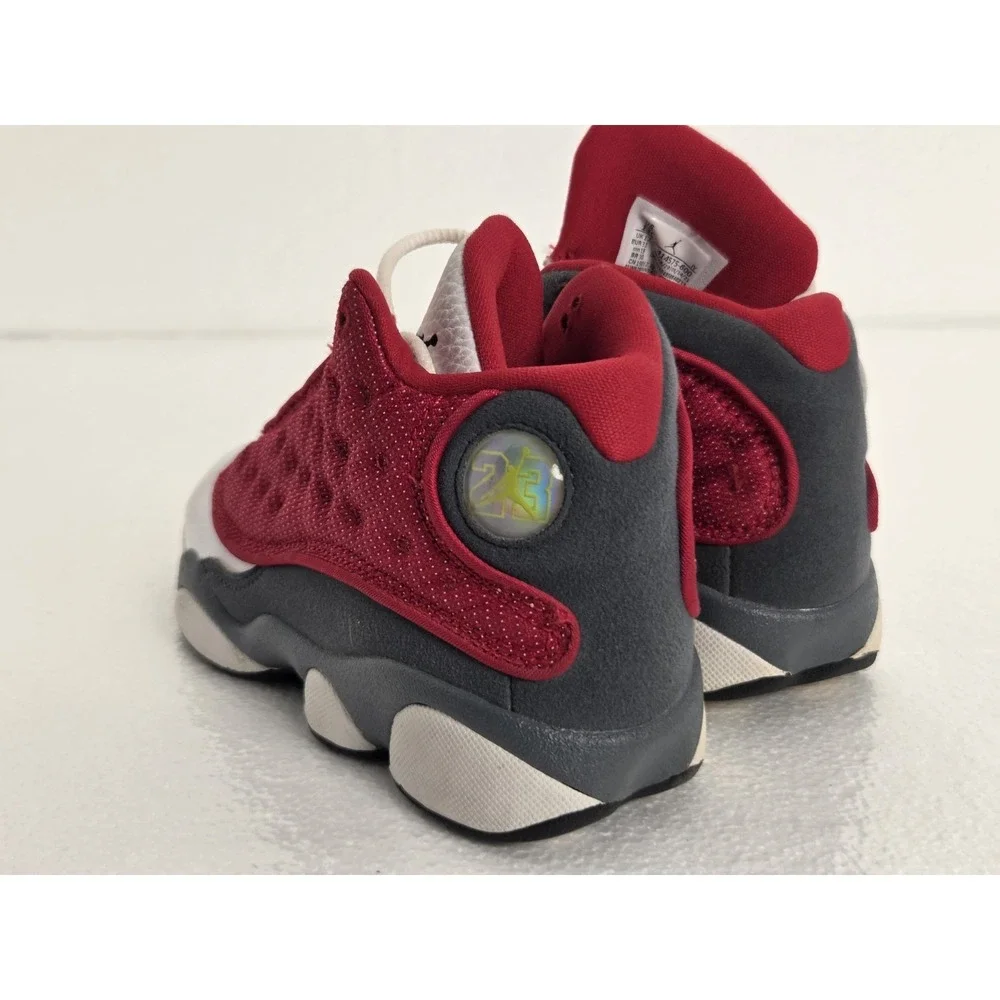 Nike Air Jordan 13 Retro PS Sneakers Gym Red Flint Grey 414575-600 Kids Sz 13C